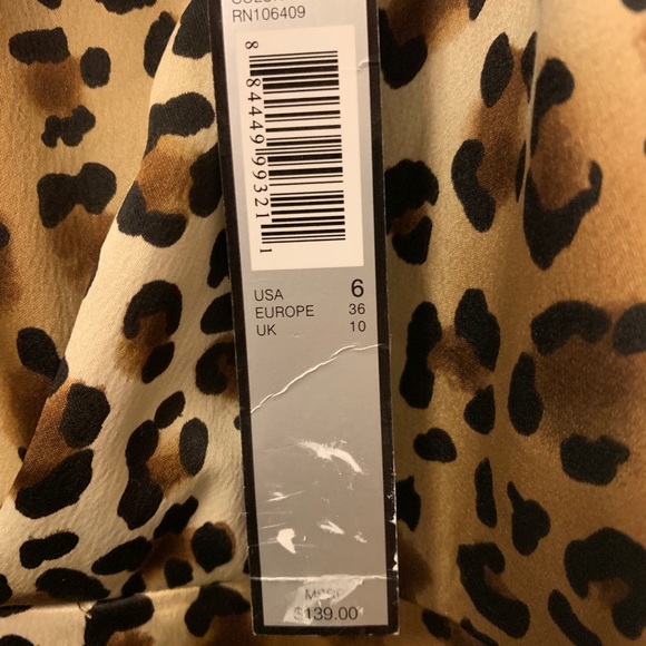 NWT Tahari ASL Cheetah Print Dress SIZE 6 - Picture 4 of 6